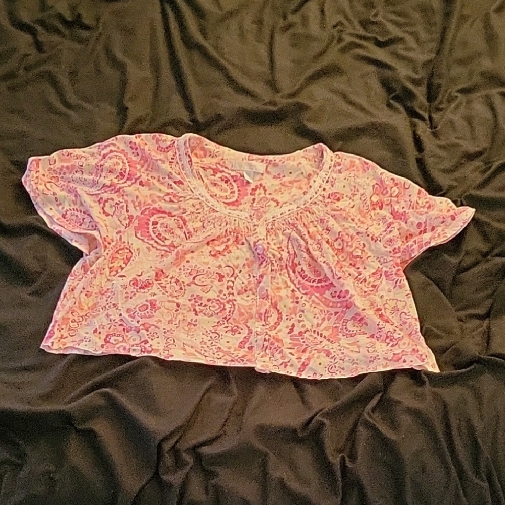 Pink Paisley Kids Top